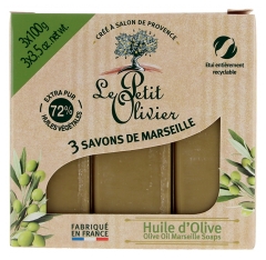 Săpun de Marsilia cu Ulei de Măsline Le Petit Olivier 3 x 100 g