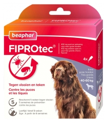 Beaphar Fiprotec 402 mg Solution Spot-On Très Grands Chiens 40 à 60 kg 4 Pipettes