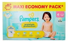 Pampers Premium Protection Skin Comfort Size 4 Maxi Pack 90 Nappies (9-14 kg)
