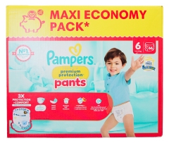 Pampers Premium Protection Pants Size 6 Maxi Pack 66 Diapers (13-19 kg)