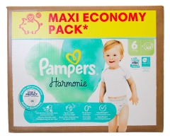 Pampers Harmonie Rozmiar 6 Maxi Pack 62 Pieluszki (od 13 kg)