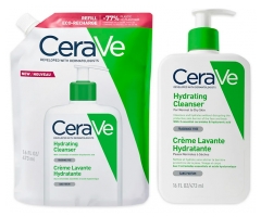 CeraVe Moisturizing Cream Wash 473 ml + Eco-Refill 473 ml