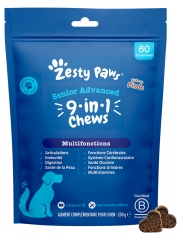 Recompense Multifuncționale pentru C&acirc;ini Seniori cu Curcan Zesty Paws 200 g