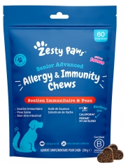 Zesty Paws Traktaties voor Senior Honden Immuunondersteuning & Huid Zalm 200 g