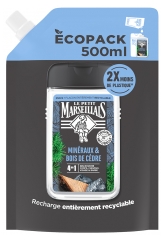 Gel de duș revigorant 4&icirc;n1 Minerale & Lemn de Cedru Le Petit Marseillais Eco-Re&icirc;ncărcare 500 ml