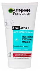 Garnier PureActive 3en1 Argile Nettoyant Anti-Imperfections 150 ml