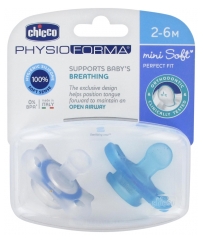Chicco Physio Forma Mini Soft 2 Smoczki Silikonowe 2-6 Miesięcy