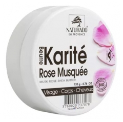 Unt de Karit&eacute; cu Trandafir Moscat Bio 135 g Naturado en Provence