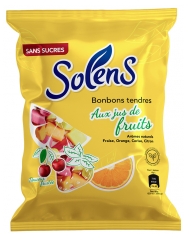 Bomboane moi Solens cu suc de fructe fără zahăr 100 g
