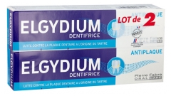 Elgydium Dent&iacute;frico Antiplaca Lote de 2 x 75 ml