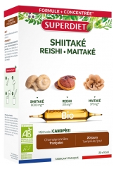 Superdiet Shiitaké Reishi Maitaké Bio 20 Ampoules