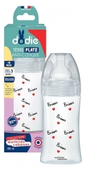 Biberon cu Tetină Plată Anti-Colici 330 ml 6 luni și + Dodie Colecția Mathilde Cabanas