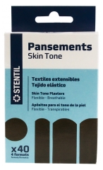 Stentil Hudtone Fleksible Tekstilplastre 40 Plastret