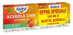 Alvityl Acérola 1000 Vitamine C Lot de 2 x 30 Comprimés à Croquer
