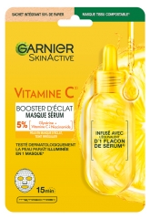 Garnier SkinActive Mască din Material Textil cu Vitamina C Ser Booster de Luminozitate 28 ml