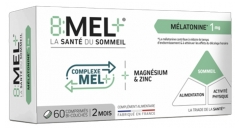 8Mel+ Melatonīns 1 mg 60 Divslāņu tabletes