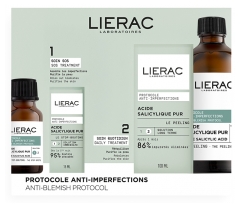 Lierac Protocole Pilingas nuo netobulumų su 100 ml gryna salicilo rūg&scaron;timi + 15 ml grynos salicilo rūg&scaron;ties Spuogų stabdiklis