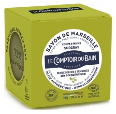 Le Comptoir du Bain Savon de Marseille Surgras Olive Authentique Solide 200 g