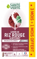 Sant&eacute; Verte Levedura de Arroz Vermelho 120 Comprimidos