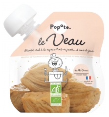 Popote Knijpzakje Kalfsvleespuree Vanaf 4/6 Maanden Bio 60 g