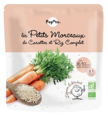 M&acirc;ncărică Les Petits Morceaux Morcovi și Orez Integral De la 8/10 Luni Bio 190 g