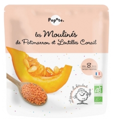 Popote Moulin&eacute;s aus K&uuml;rbis und Korallenlinsen Ab 8 Monaten Bio 180 g