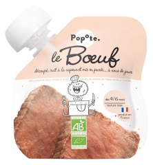 Popote Knijpzakje Runderpuree Vanaf 4/6 Maanden Biologisch 60 g