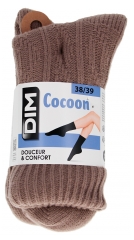 DIM Cocoon Socks Brown Wood