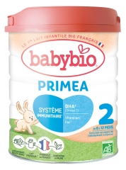 Babybio Primea 2 au Lait de Fermes Françaises de 6 à 12 Mois Bio 800 g