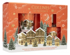 Collines de Provence Christmas Candle Gift Set 75 g + Christmas Home Fragrance 50 ml Cinnamon Orange