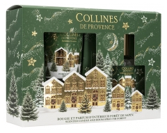 Collines de Provence Christmas Candle Gift Set 75 g + Christmas Home Fragrance 50 ml Fir Forest