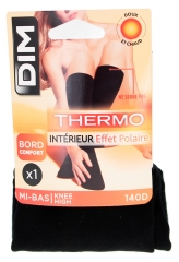 DIM Thermo-Kniestr&uuml;mpfe Innen Fleece-Effekt Schwarz 1 Paar