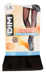 DIM Fantasie Thermo Panty met Transparant Effect Zwart 1 Paar