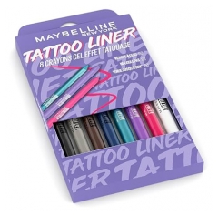 Maybelline New York Tattoo Liner EyeLiner Set of 8 Sharpenable Gel Pencils