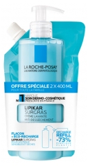 La Roche-Posay Lipikar Surgras Crème Lavante Anti-Dessèchement 400 ml + Éco-Recharge 400 ml