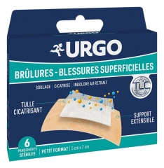 Urgo Brandwonden en Oppervlakkige Wonden 6 Steriele Pleisters