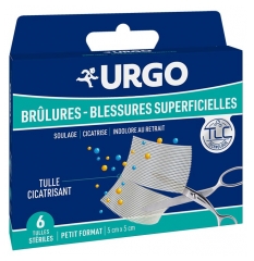 Urgo Brûlures et Blessures Superficielles 6 Tulles Stériles