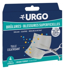 Urgo Brandwonden en Oppervlakkige Wonden 4 Steriele Tullen