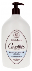 Cavaillès Gel Bain Douche Peaux Sensibles Fleur de Coton 1 L