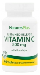 Natures Plus C vitamīns 500 mg Lēna Izdalī&scaron;anās 90 Tabletes