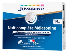 Juvamine Nacht Vollst&auml;ndige Melatonin 1,9 mg 30 Zweischichttabletten