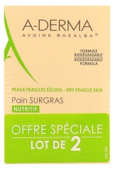 A-DERMA Pan Sobregraso Nutritivo Lote de 2 x 100 g