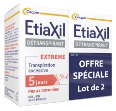 Etiaxil Extrem Antiperspirant Armh&aring;lor Normal Hud Roll-On Set om 2 x 15 ml