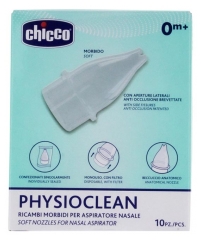 Chicco Physio Clean Soft Wkłady do Aspiratorów do Nosa 0 Miesięcy i Więcej 10 Wkładów