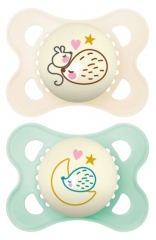 MAM 2 Soothers Original Night 2-6 Months