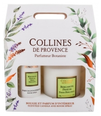 Set Collines de Provence Duo Odorizant de Cameră 100 ml + Lum&acirc;nare Parfumată 180 g