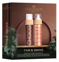 Cocosolis Choco Bruiningsolie 110 ml + Aura Glansspray Peptide 100 ml