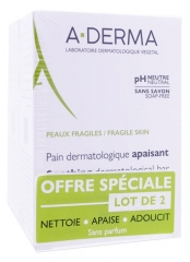 A-DERMA Łagodząca Kostka Dermatologiczna Zestaw 2 x 100 g