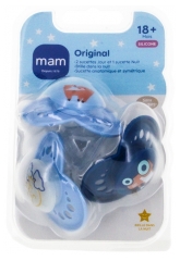 MAM 2 Soothers Original Nature + 1 Sucette Original Nuit 18 Months and Over