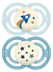 MAM 2 Sucettes Perfect Nuit Tendance 18 Mois et +